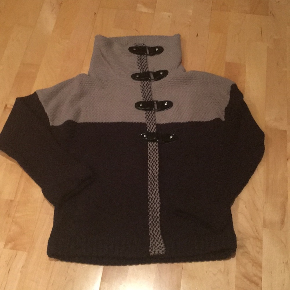 Tracy Reese Colorblock Sweater Jacket L